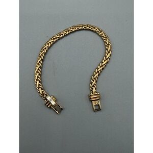Vintage Givenchy Gold Tone Chain Bracelet Signed Designer Link Bracelet #1085